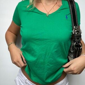 Ralph Lauren Women's S Green T-Shirt Polo